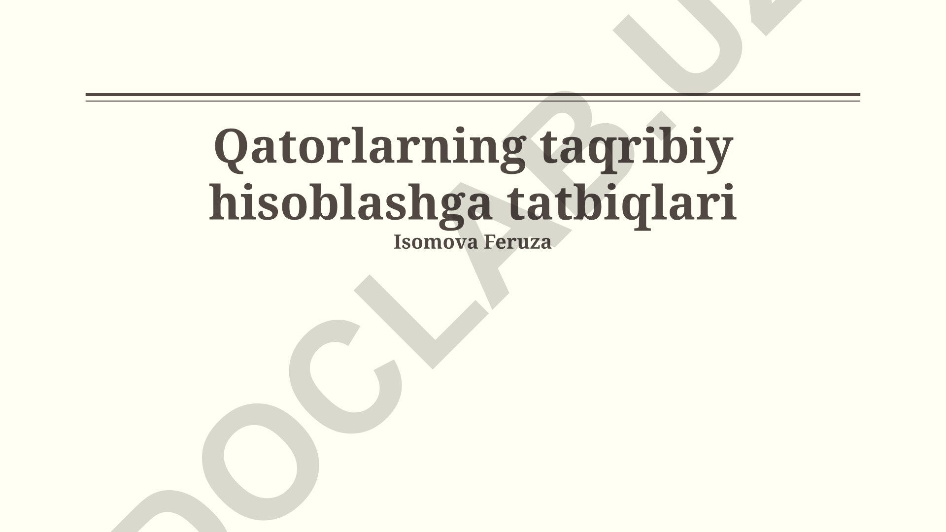 Kvadratura usullari va ularning amaliy qo'llanmalari