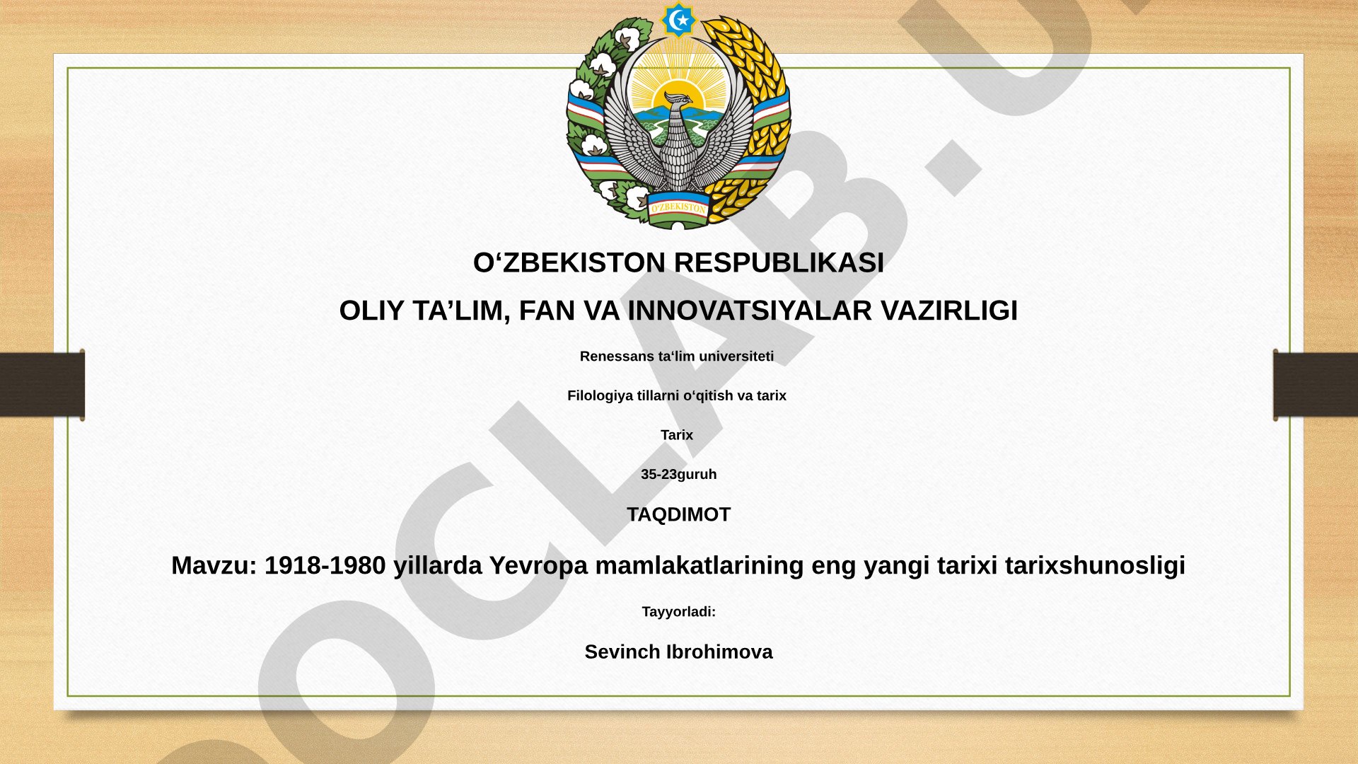 1918-1980 yillarda Yevropa mamlakatlarining eng yangi tarixi tarixshunosligi