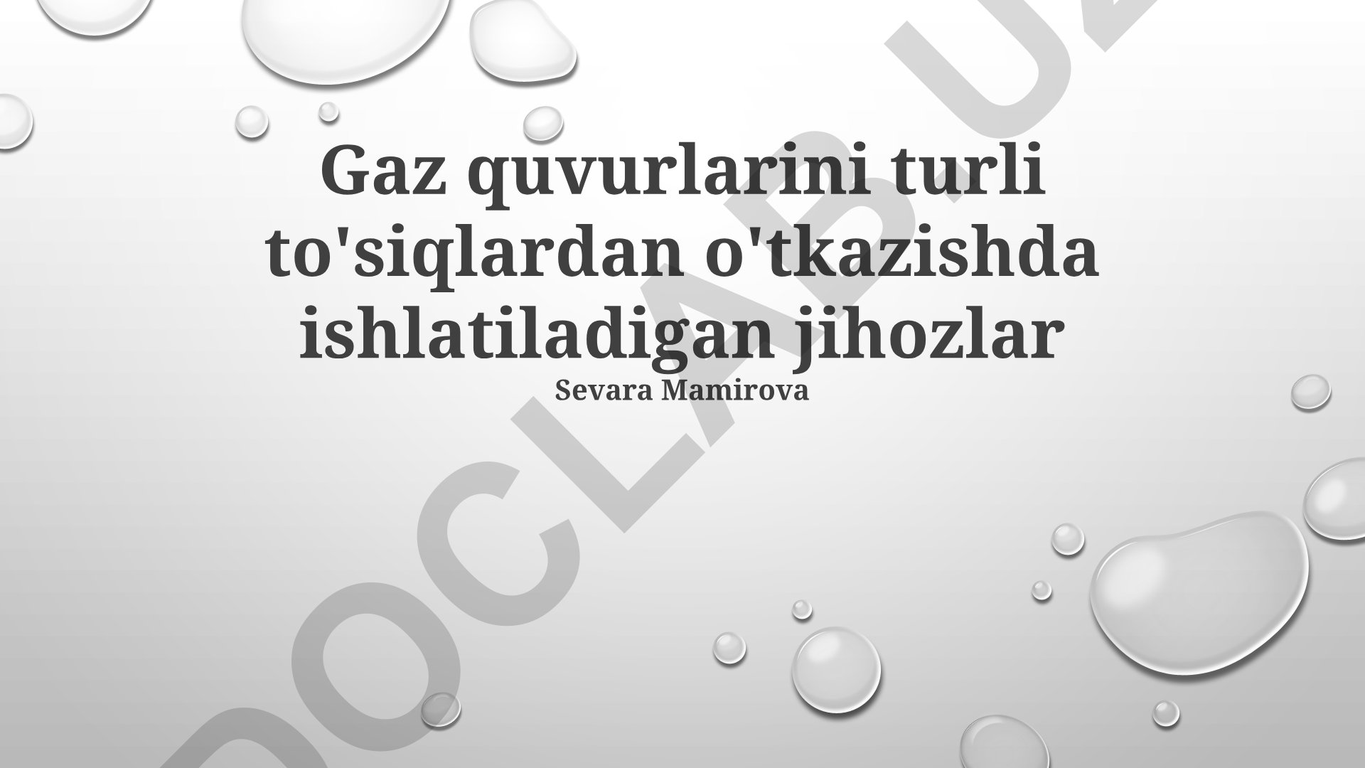 Gaz quvurlarini to'siqlardan o'tkazish jihozlari va usullari