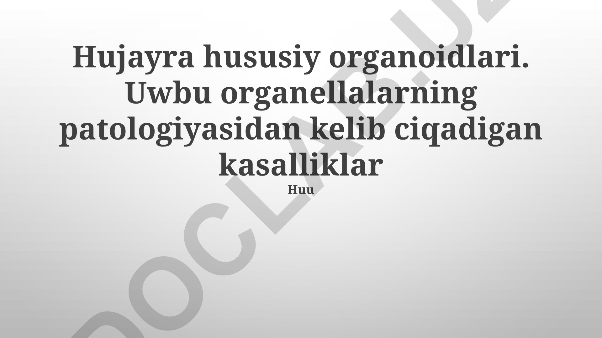 Hujayra organoidlari patologiyasi va kasalliklar