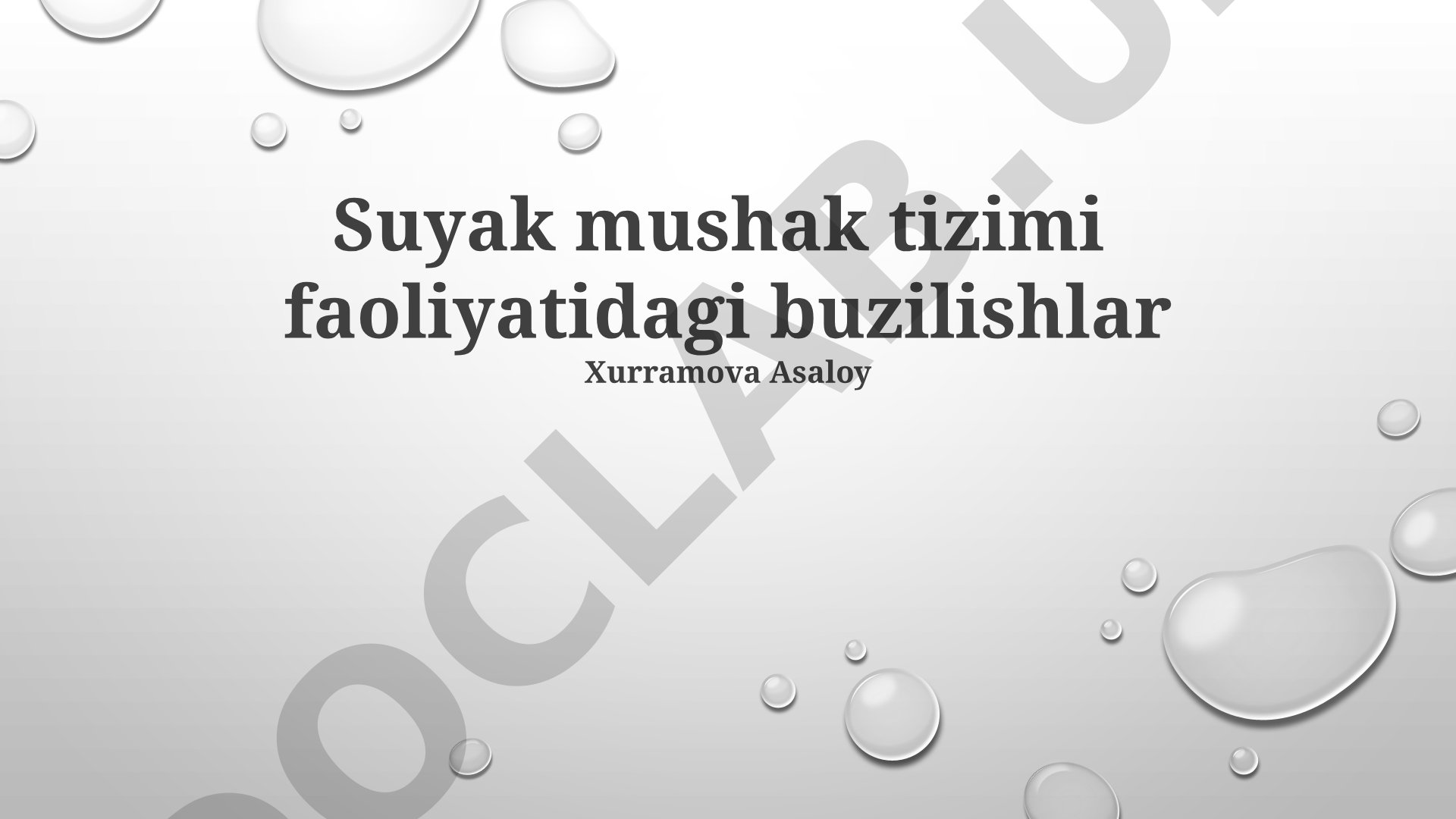 Suyak mushak tizimi faoliyatidagi buzilishlar