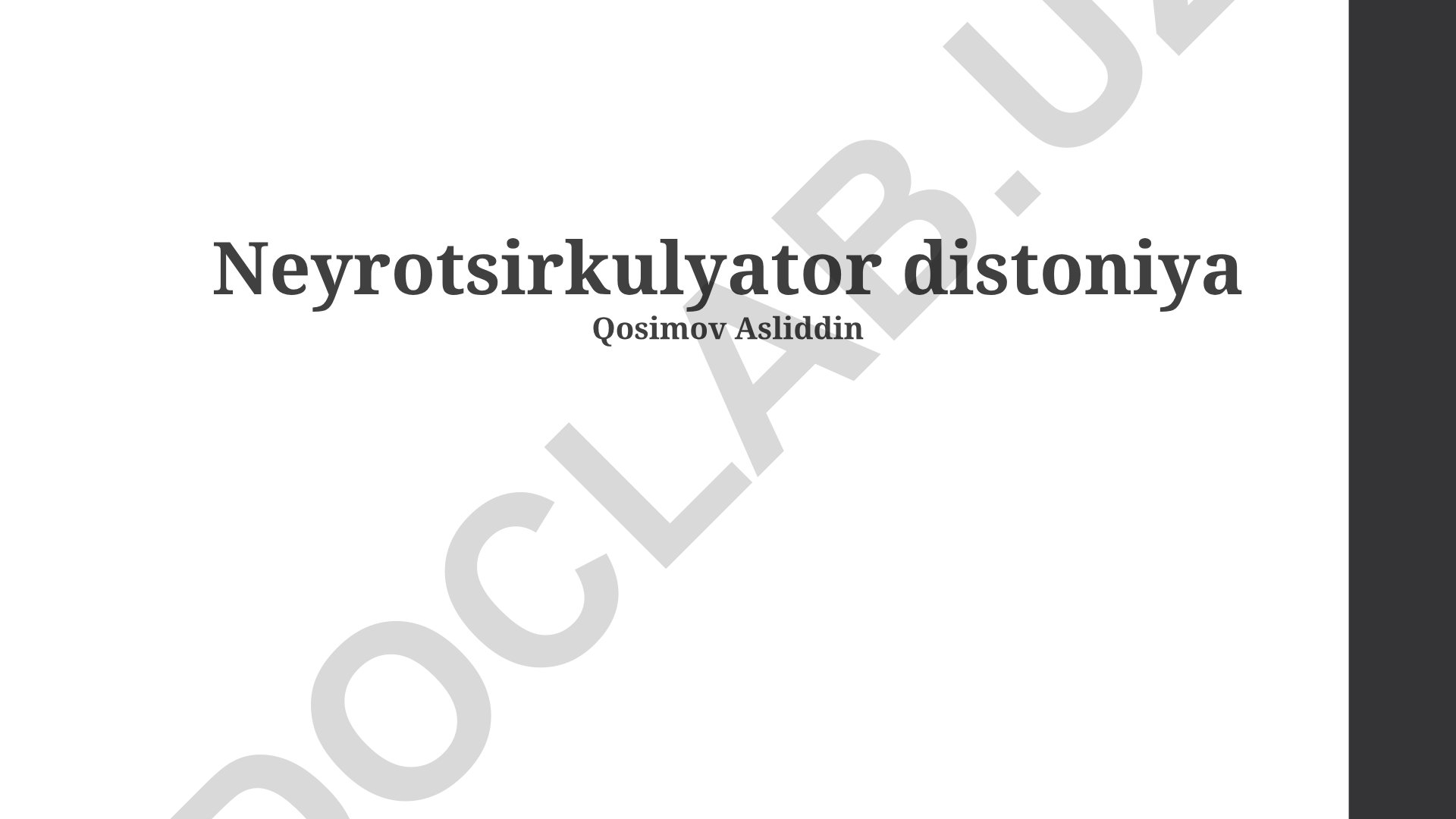 Neyrotsirkulyator distoniya: sabablari, klinik ko'rinishlari va diagnostikasi