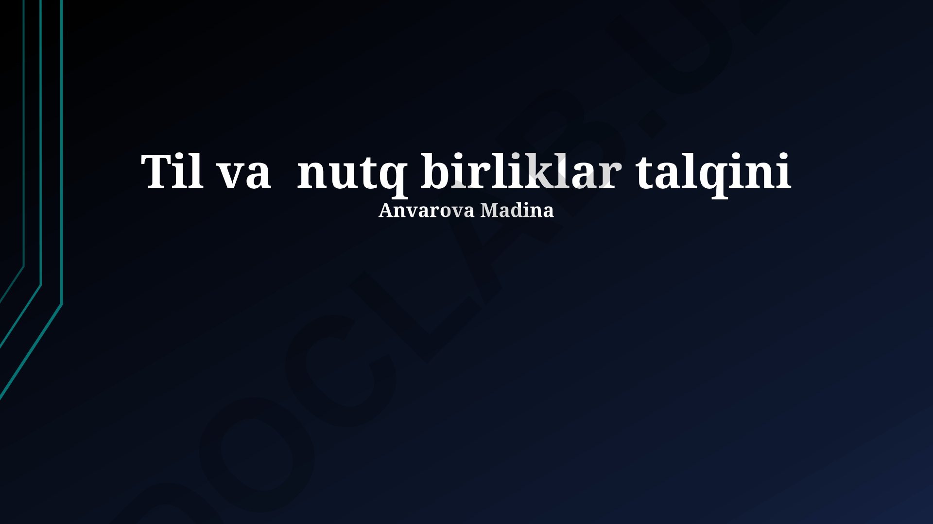 Til va nutq birliklar talqini
