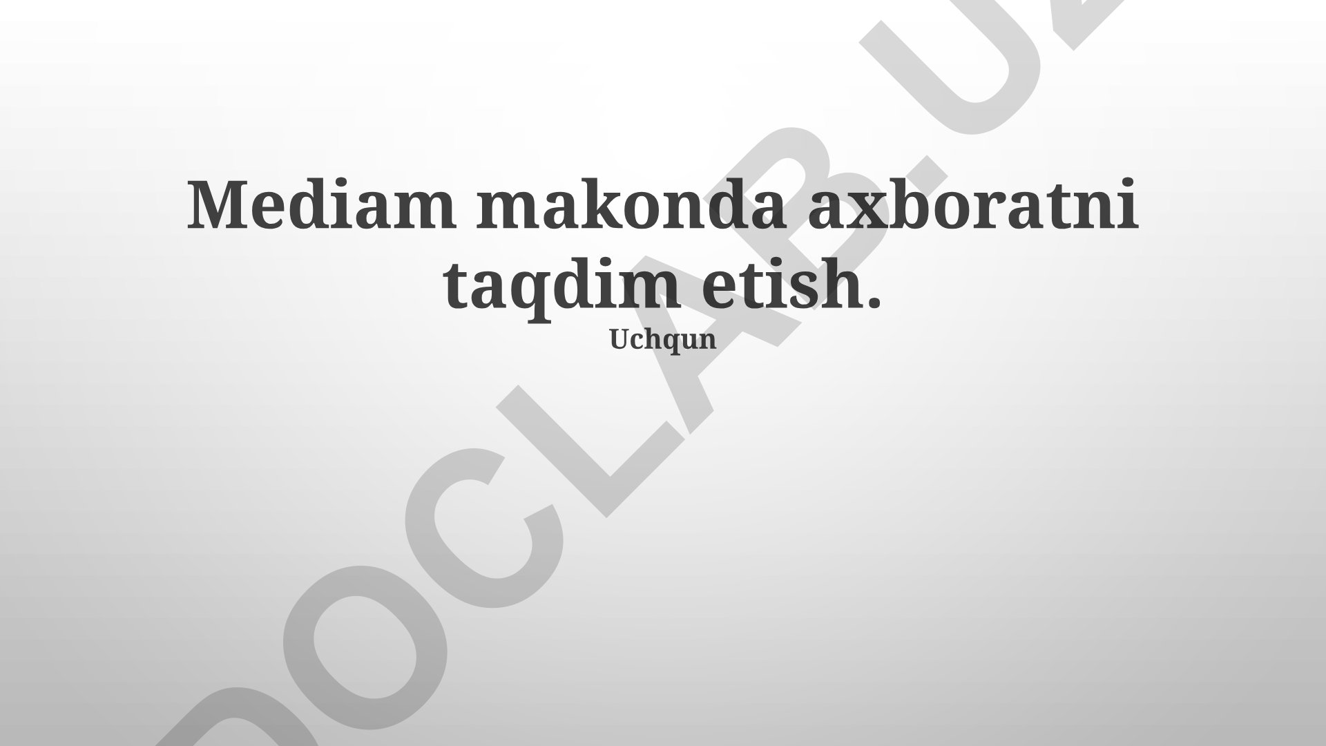 OAVning axborot taqdim etishdagi roli va kelajagi