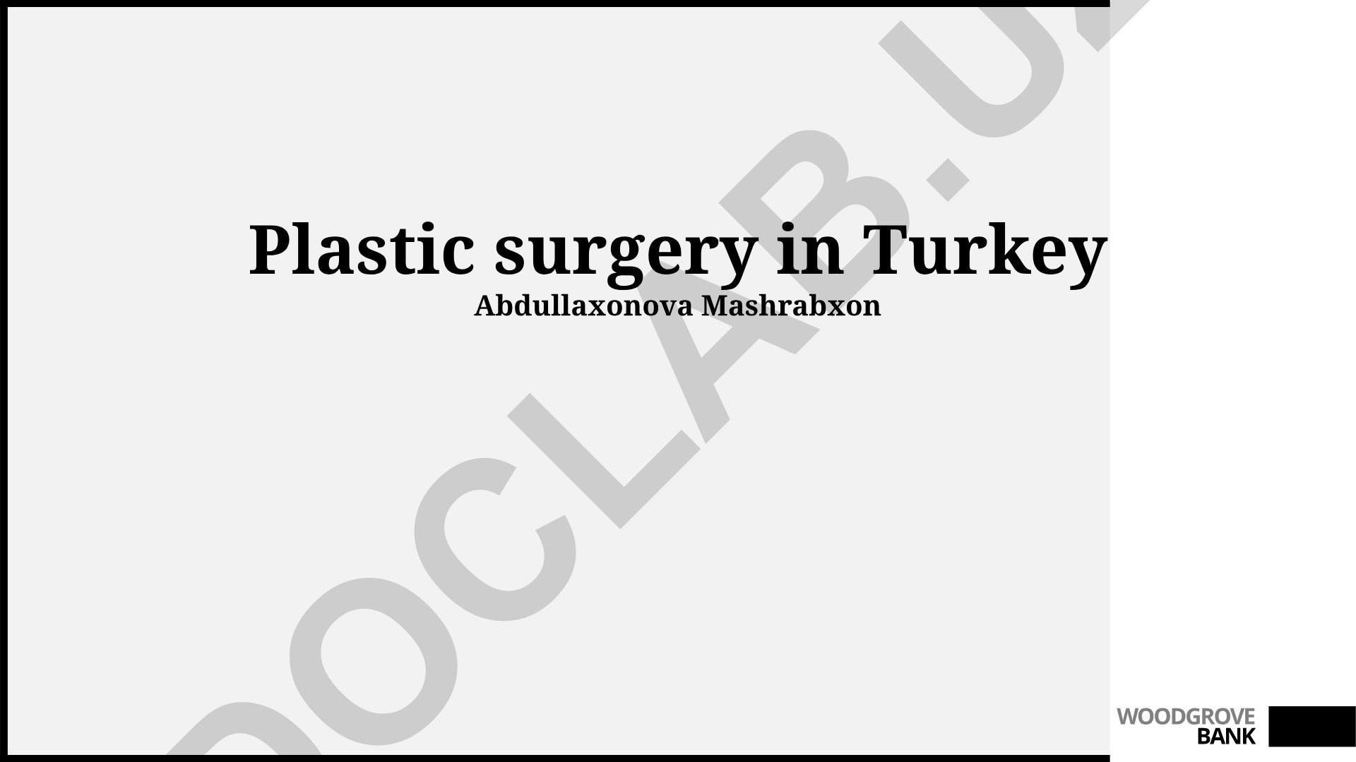 Turkiyada plastik jarrohlik va tibbiy turizm