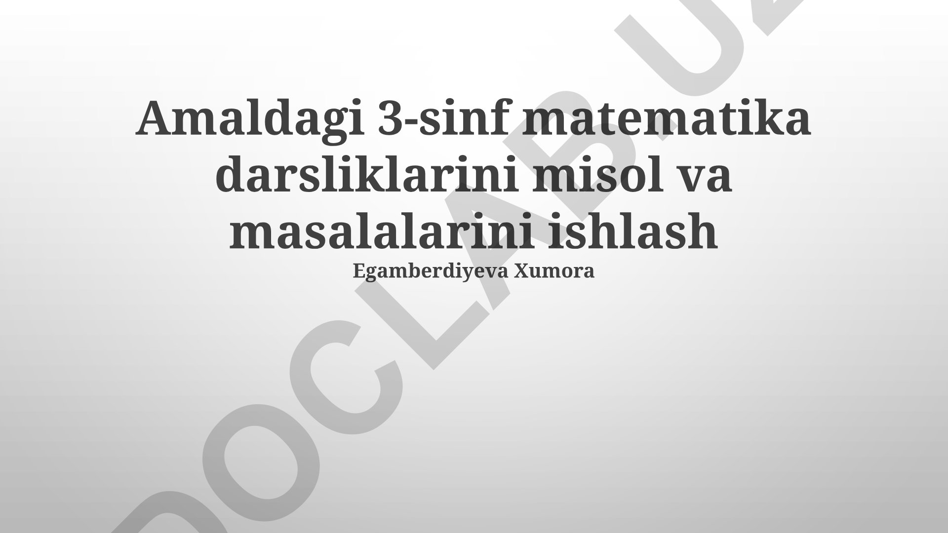 3-sinf matematika darsliklaridan misol va masalalar yechish