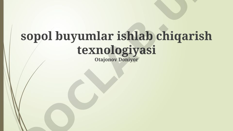 Sovun ishlab chiqarish texnologiyasi va innovatsiyalar