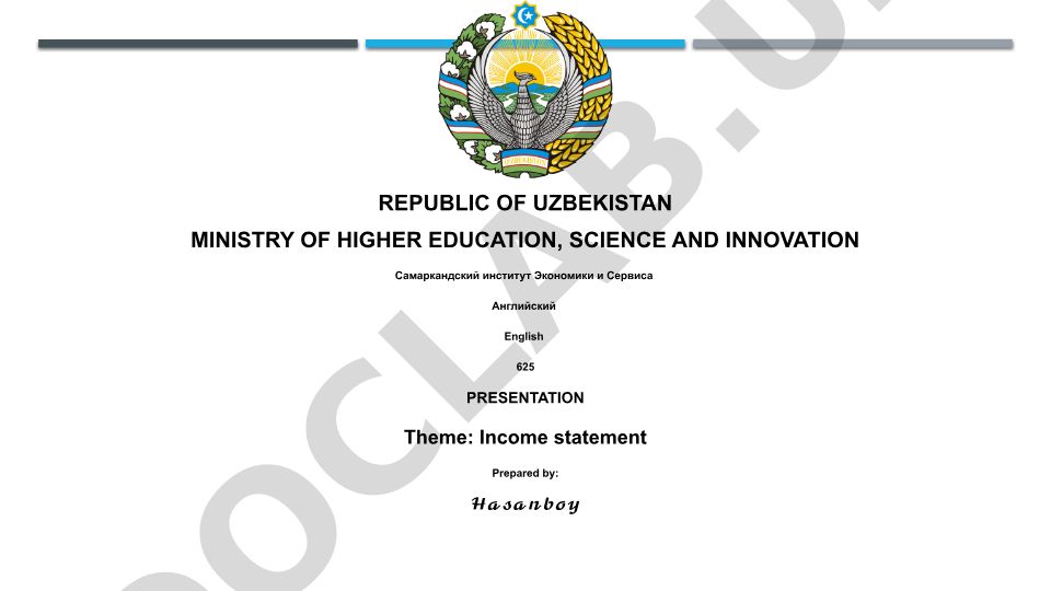 Income statement