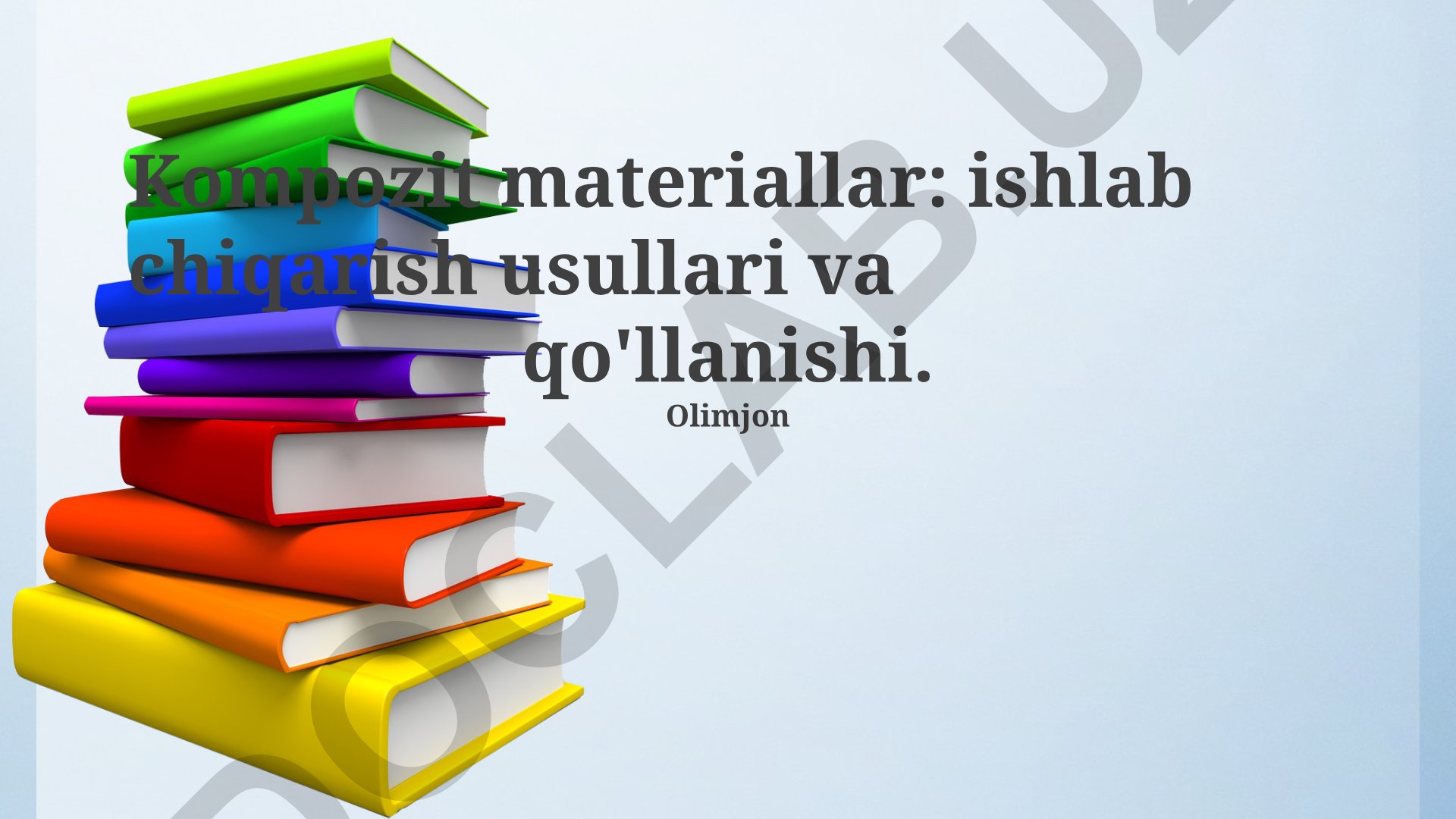 Kompozit materiallar: ishlab chiqarish usullari va qo'llanishi