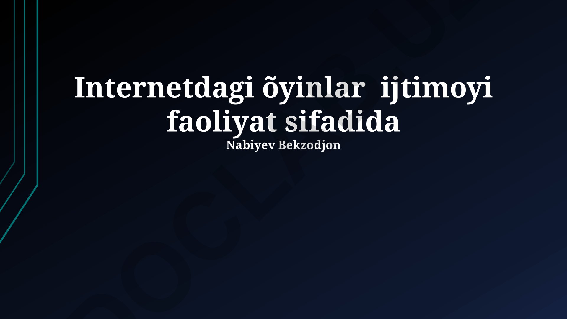 Onlayn o'yinlarning ijtimoiy ta'siri va muloqot