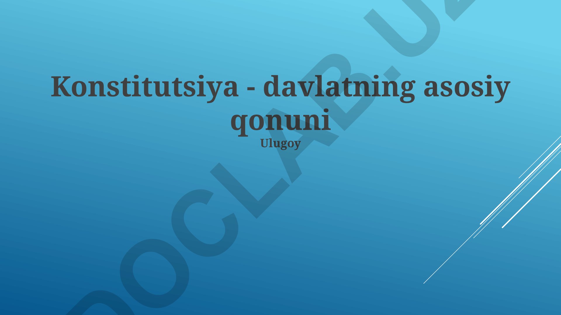 Konstitutsiya va davlat boshqaruvi