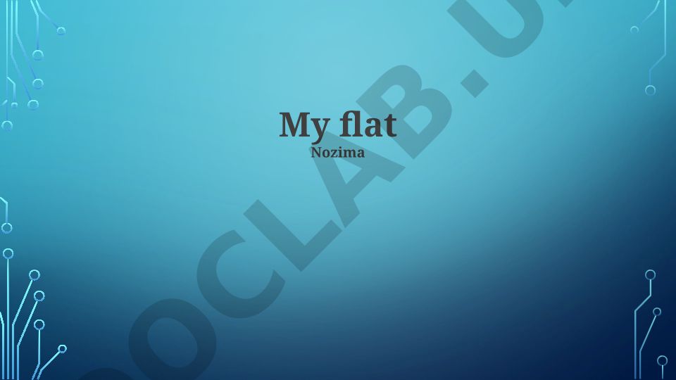 My flat Nozima layout features and interior design