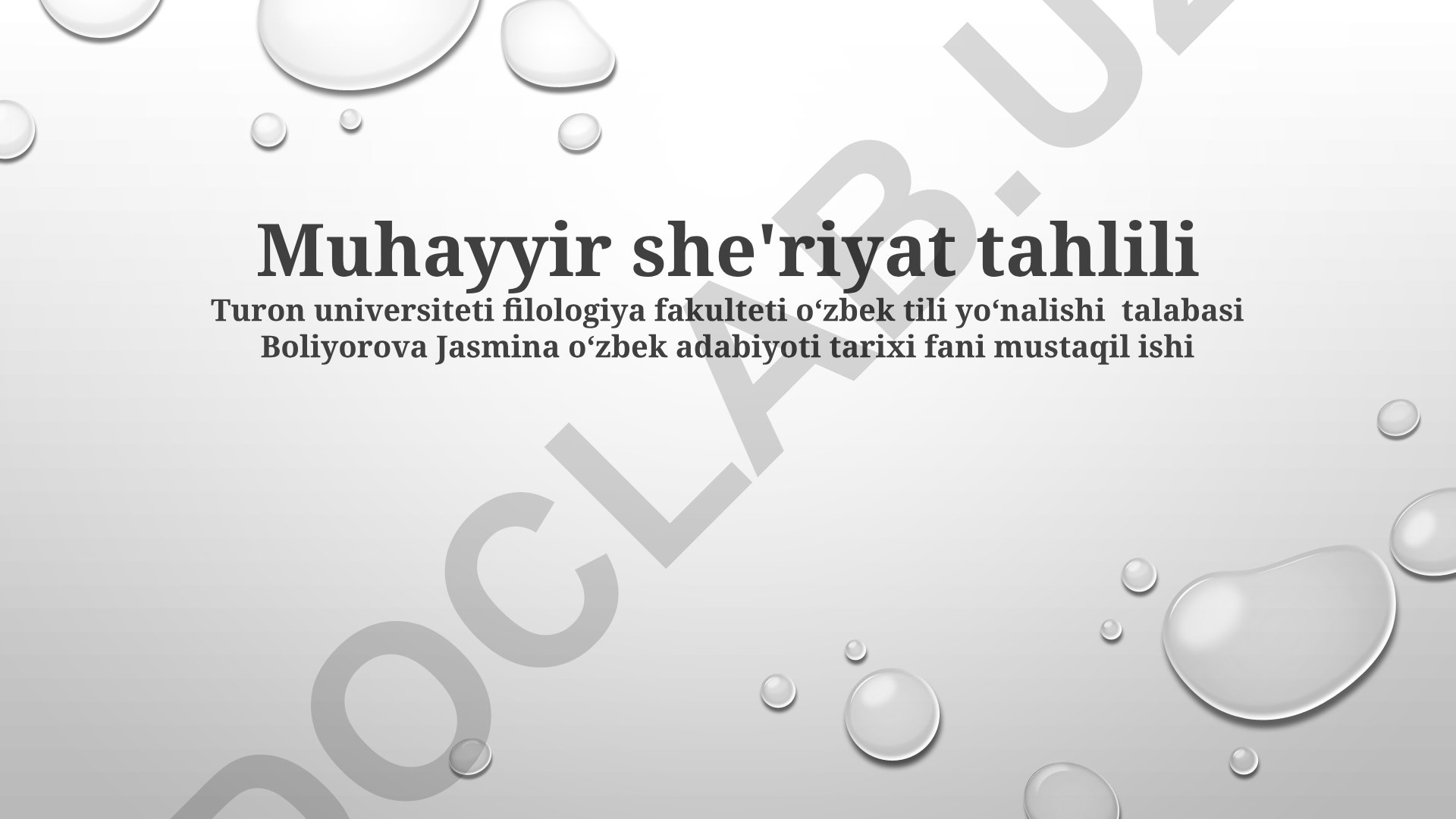 Muhayyir she'riyatining zamonaviy talqini va badiiy xususiyatlari