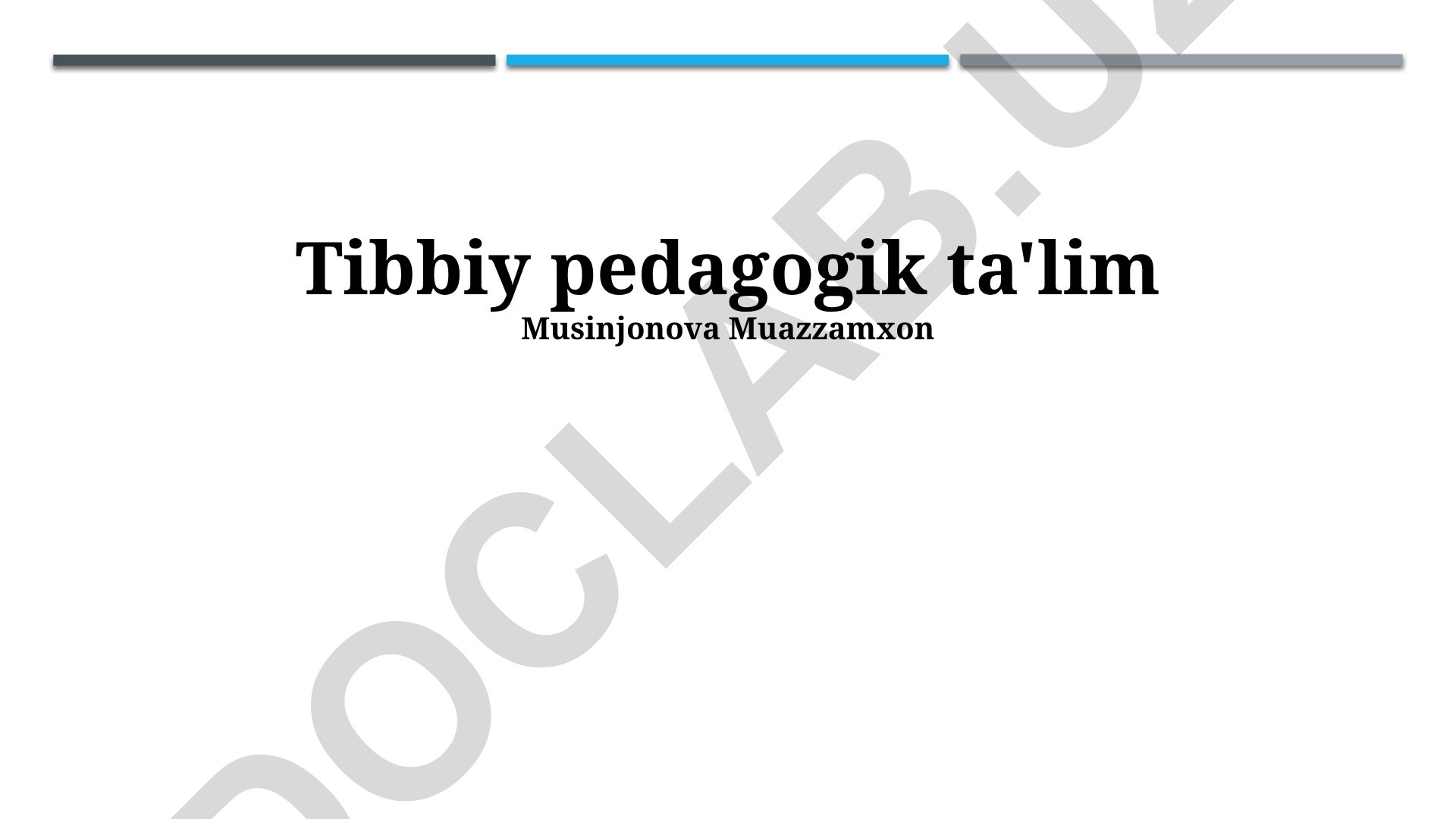Tibbiy pedagogik ta'lim: zamonaviy yondashuvlar, tamoyillar va samaradorlik