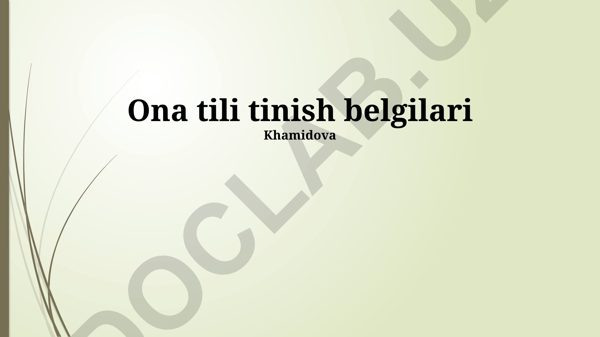 Ona tili tinish belgilari