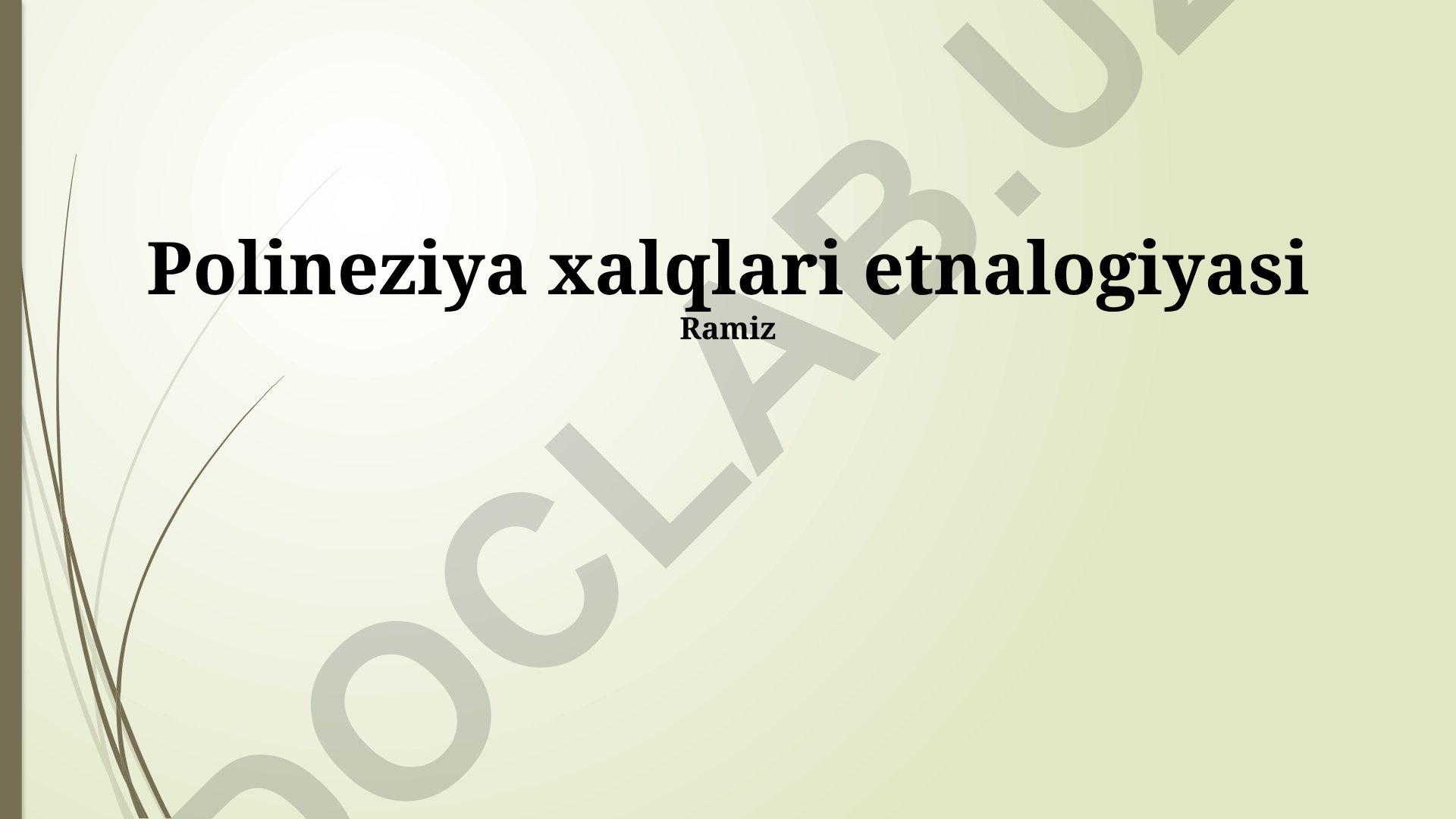 Polineziya xalqlari etnalogiyasi