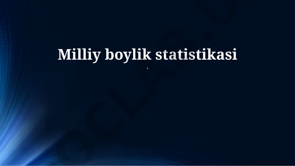 Milliy boylik statistikasi