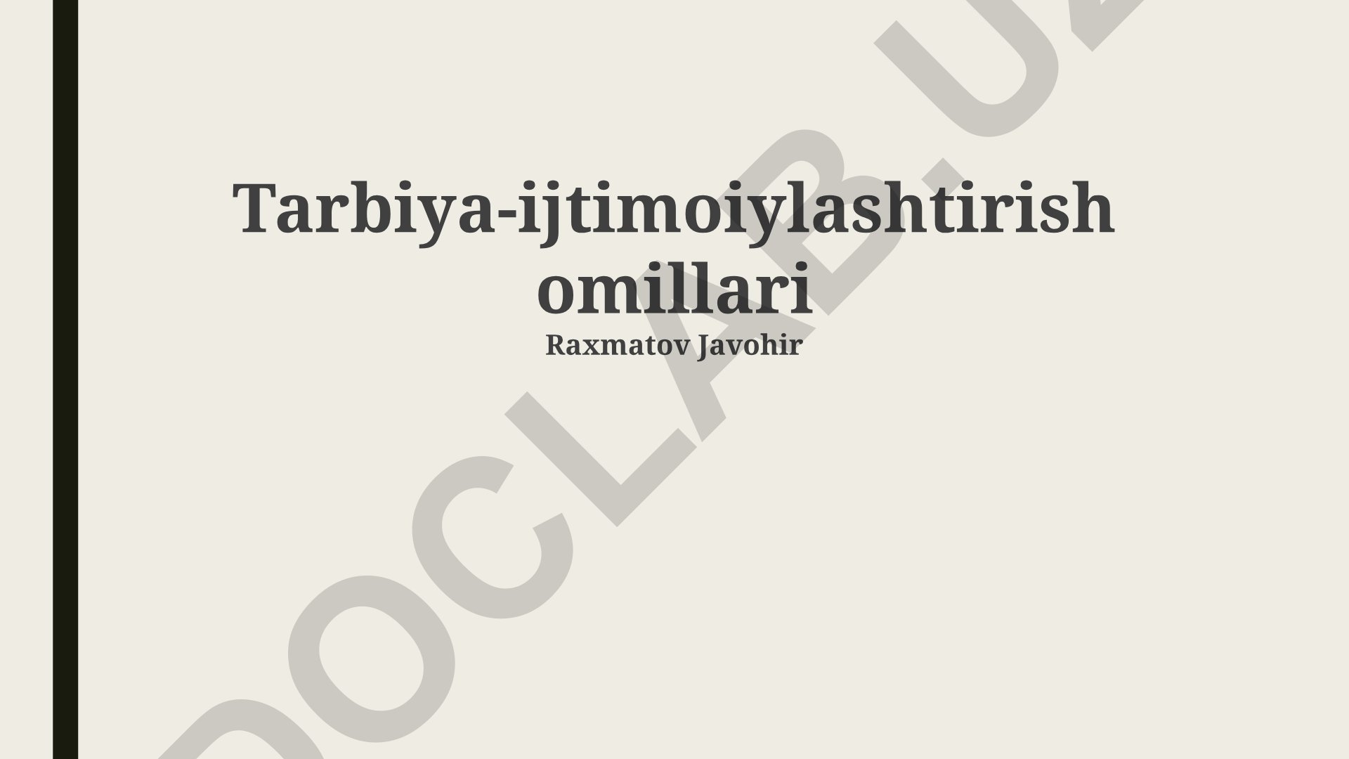 Ijtimoiylashuv omillari va jarayonlari
