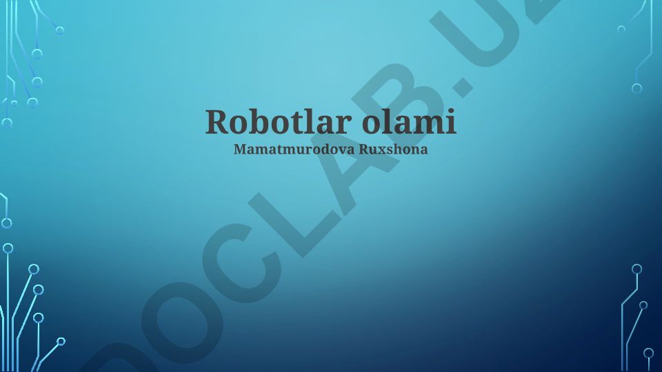 Robotlar olami: Tibbiyot va xavfsizlikdagi robot texnologiyalari