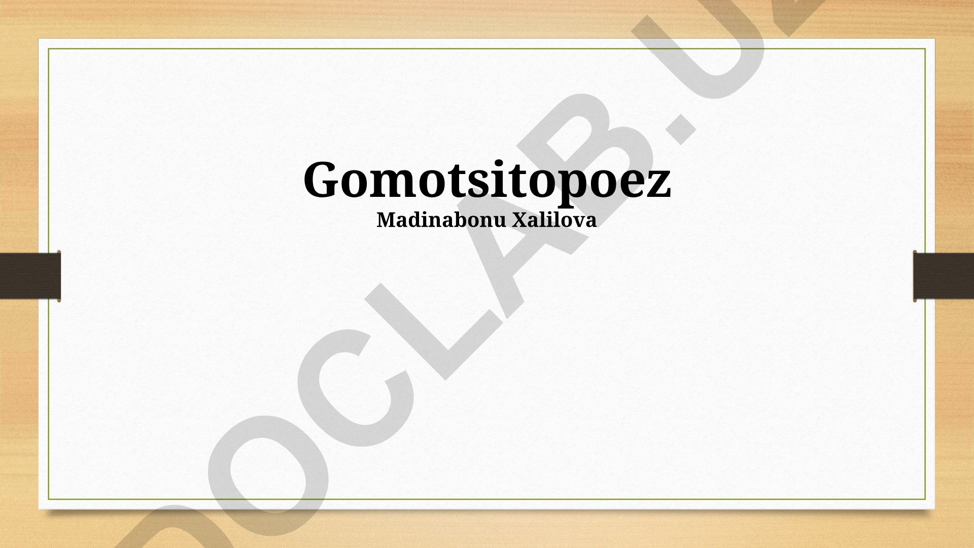 Gomotsitopoez jarayonlari va qon hujayralarining rivojlanishi