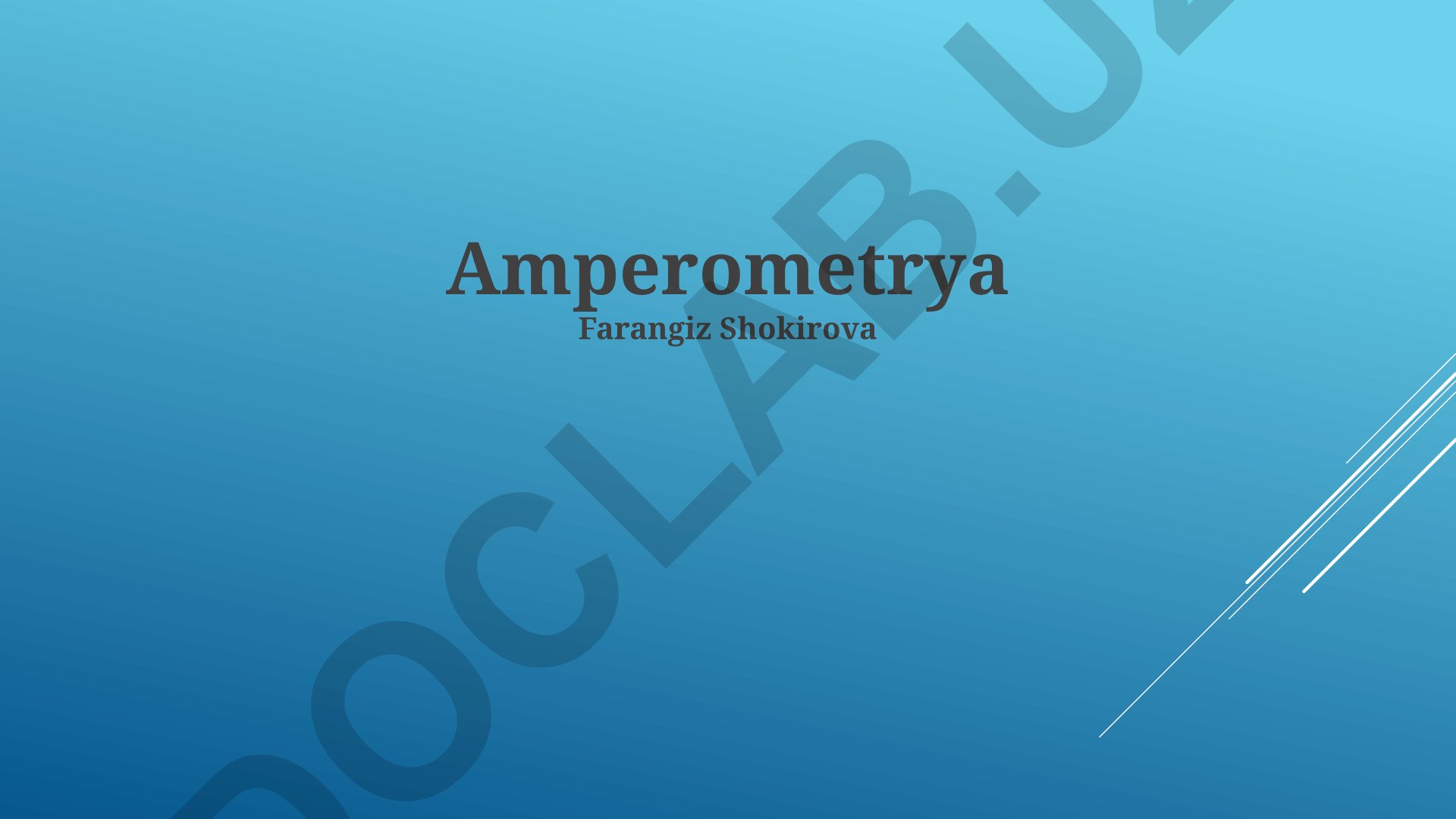 Amperometriya: Asosiy tushunchalar, qo'llanilishi va sensorlar