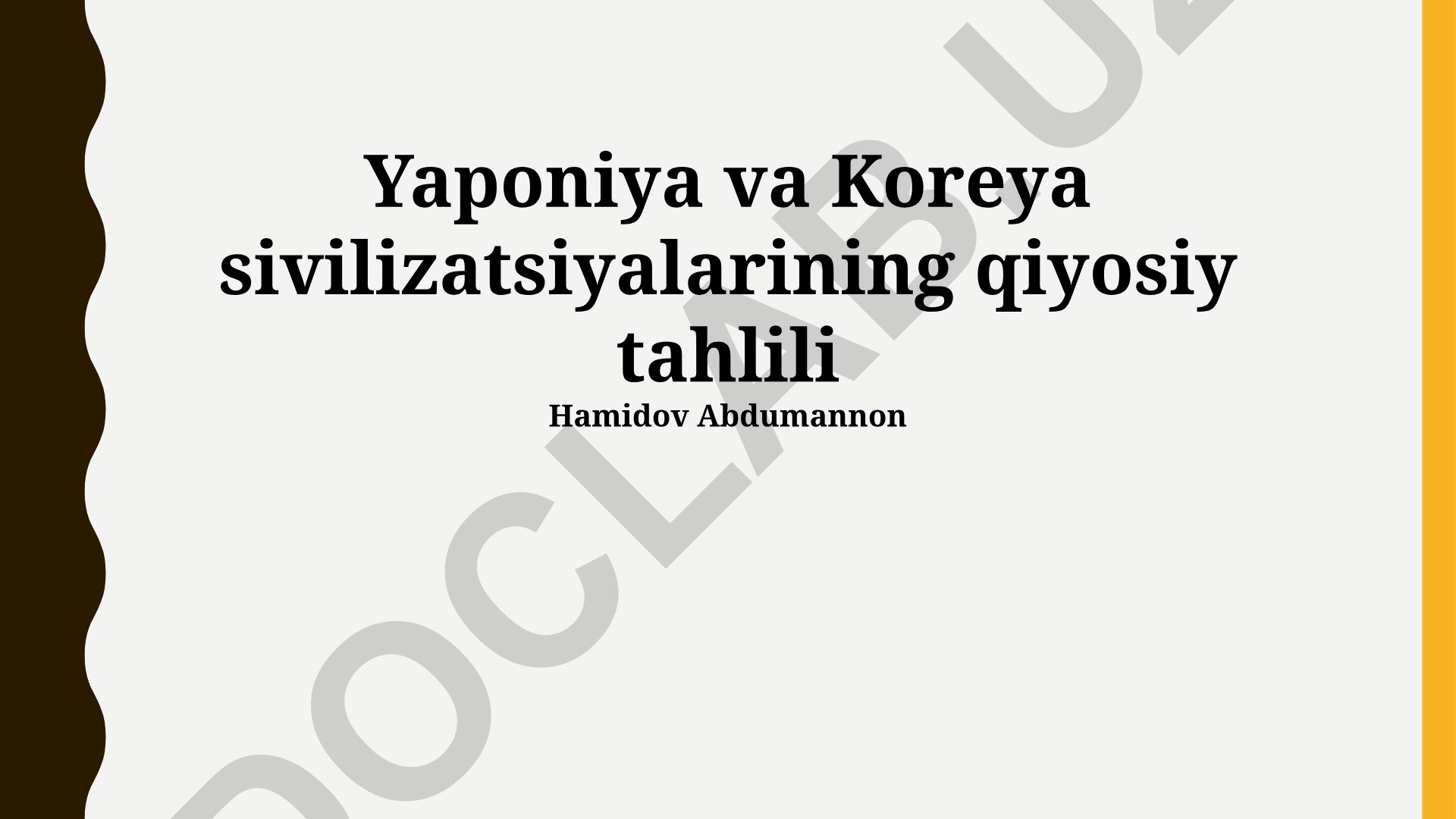Yaponiya va Koreya sivilizatsiyalarining qiyosiy tahlili
