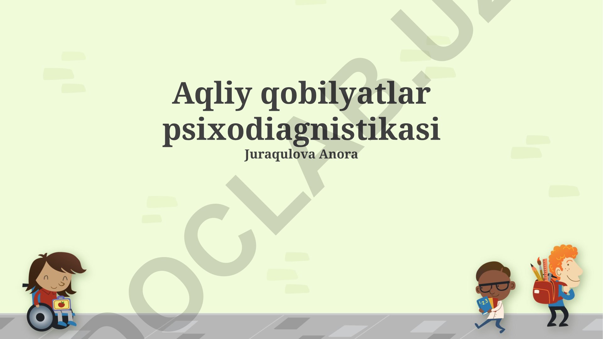 Aqliy qobilyatlar psixodiagnostikasi va kognitiv reabilitatsiya