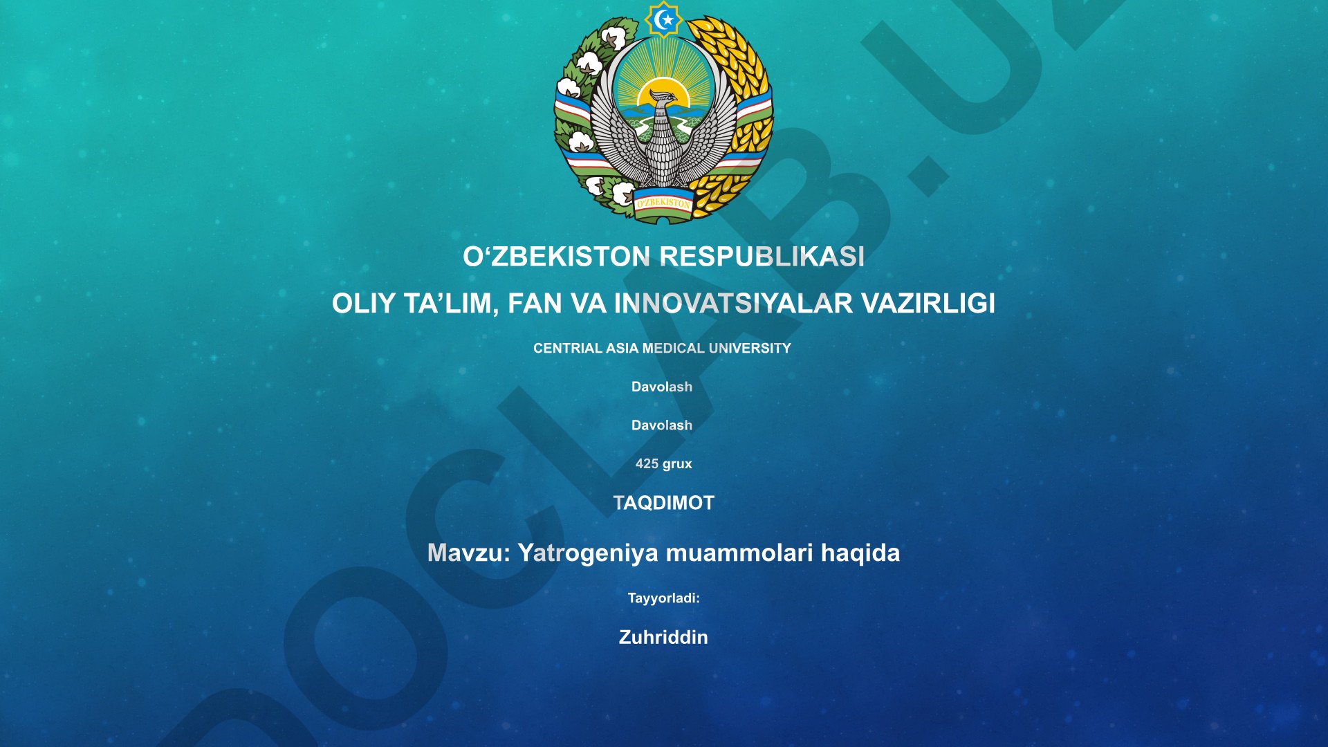 Yatrogeniya muammolari haqida