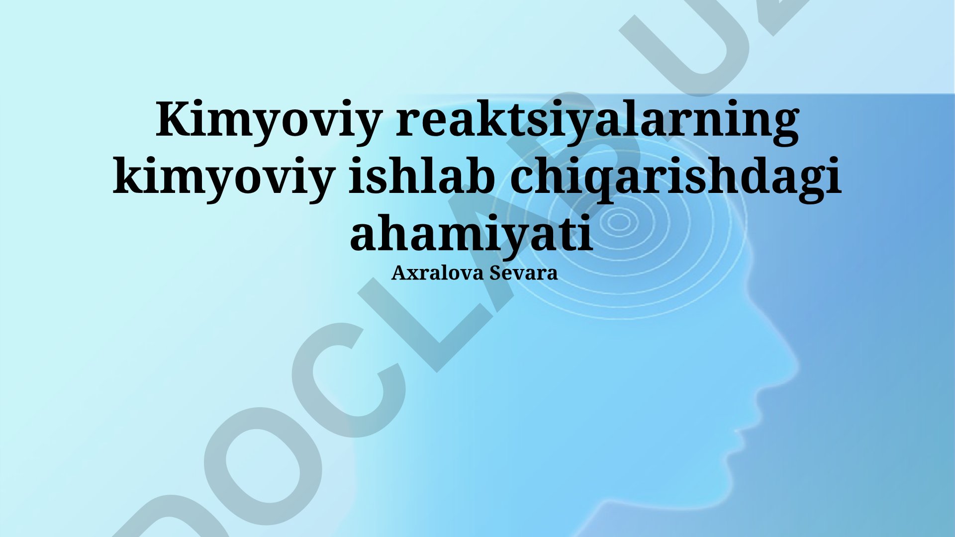 Kimyoviy reaktsiyalarning kimyoviy ishlab chiqarishdagi ahamiyati