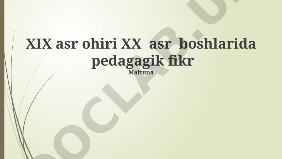 XIX asr oxiri va XX asr boshlarida pedagogik fikr va funksional ta'lim rivojlanishi