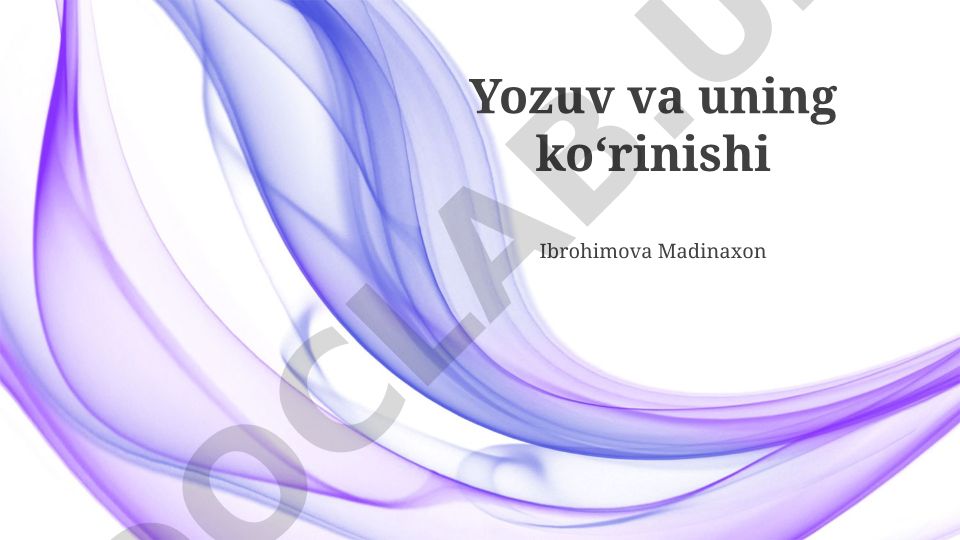 Matnning vizual estetikasi va yozuv san'ati
