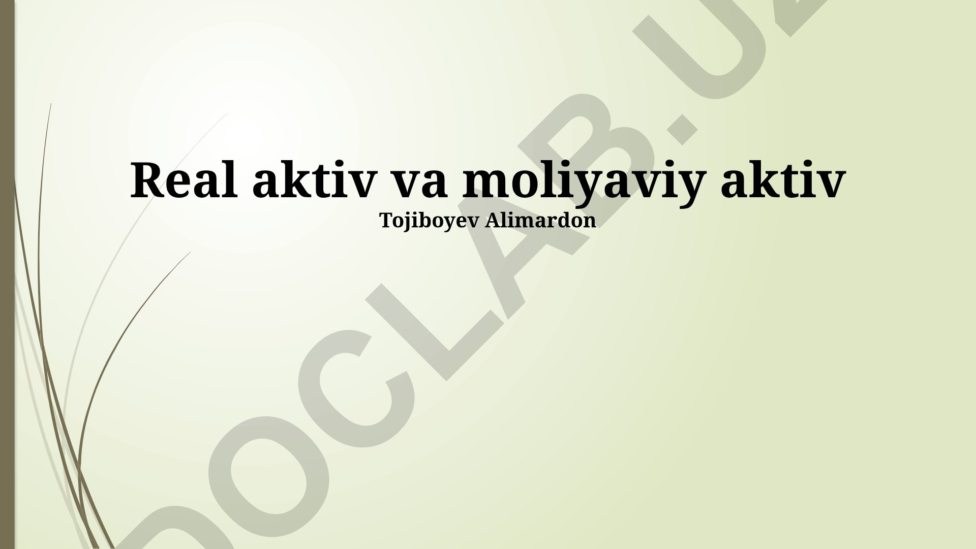Haqiqiy va moliyaviy aktivlarning ta'rifi, farqlari va investitsiya portfelidagi ahamiyati