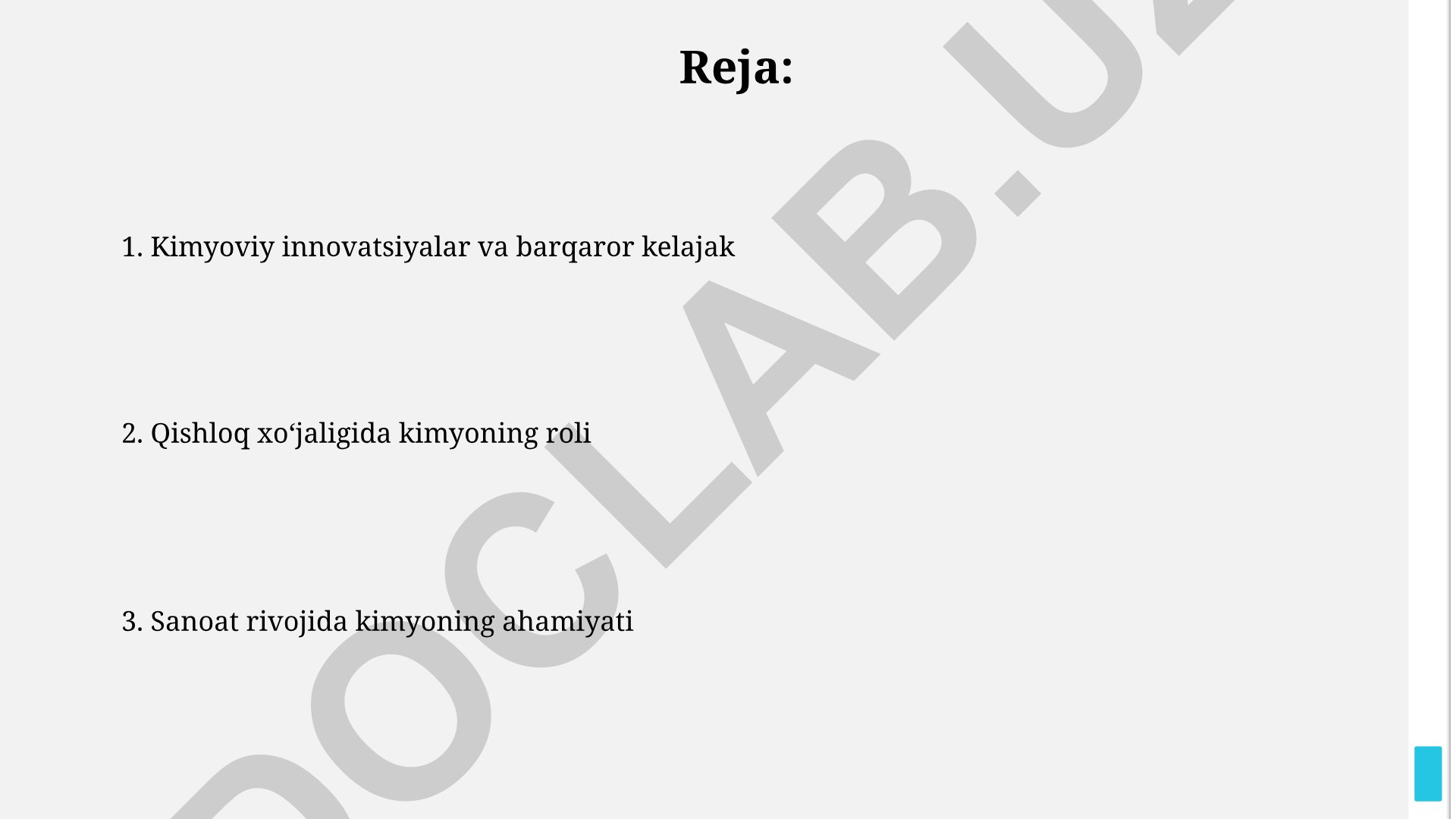 Kimyoviy innovatsiyalar va barqaror kelajak