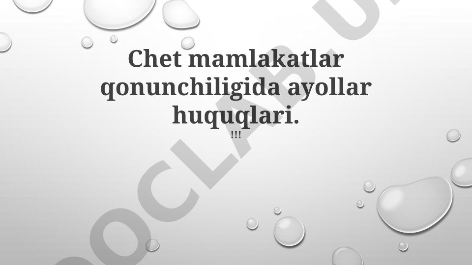 Chechen Respublikasida ayollar huquqlari va qonunchilik doirasi
