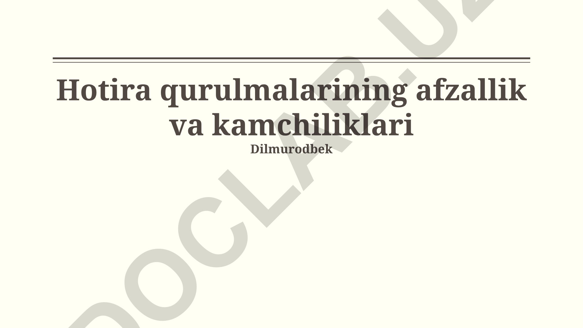 Xotira qurilmalarining afzalliklari va kamchiliklari