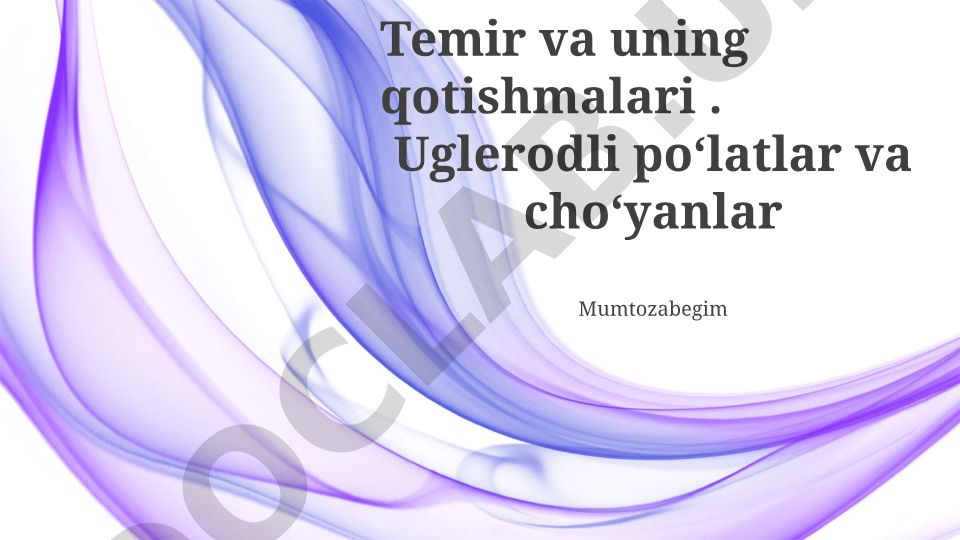 Temir va uning qotishmalari