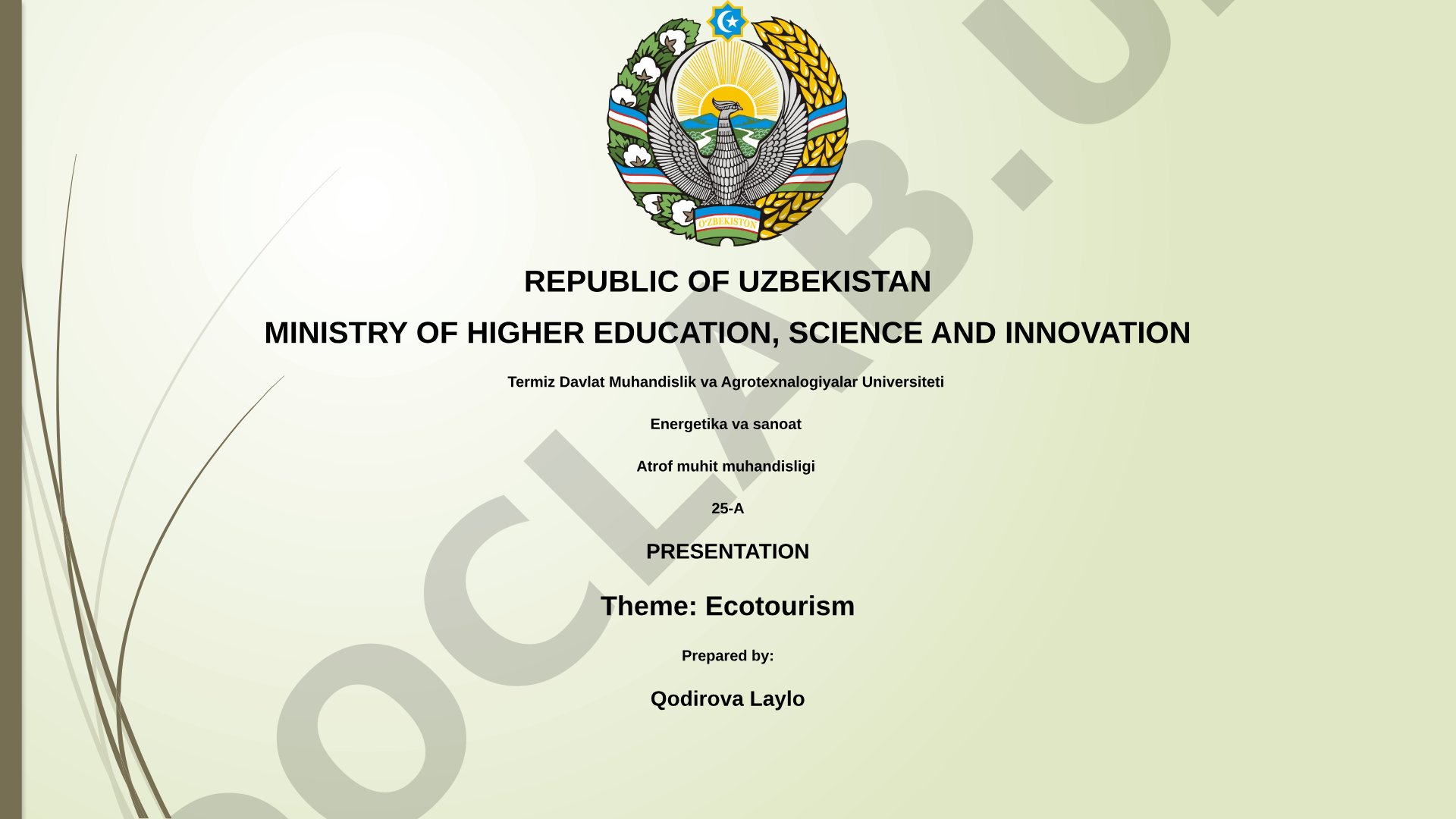 Ecotourism
