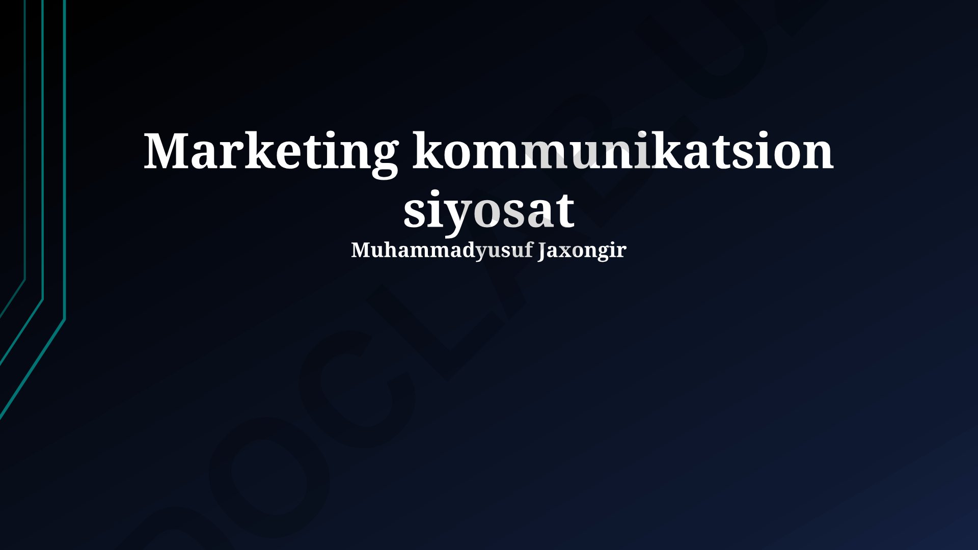 Marketing kommunikatsion siyosat
