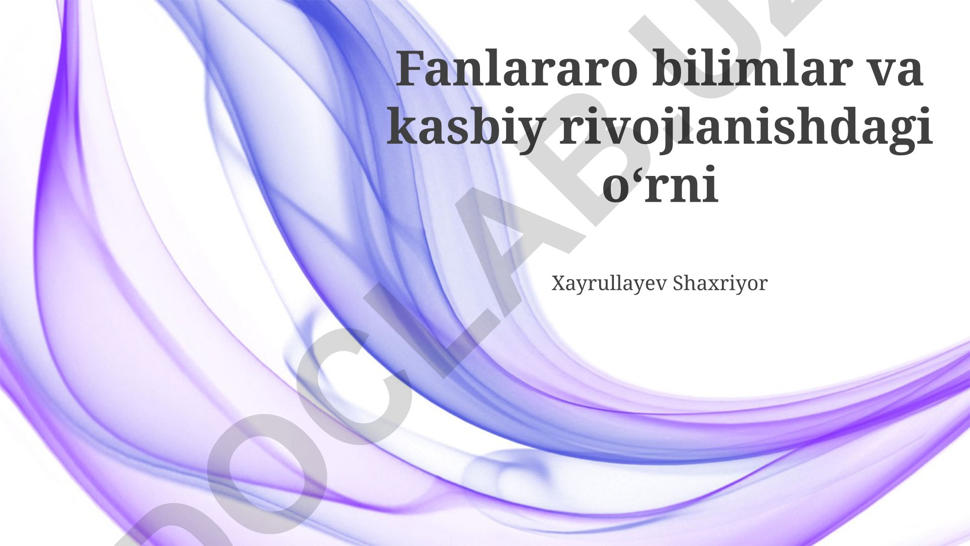 Fanlararo bilimlar va kasbiy rivojlanishda muxlislarning o'rni