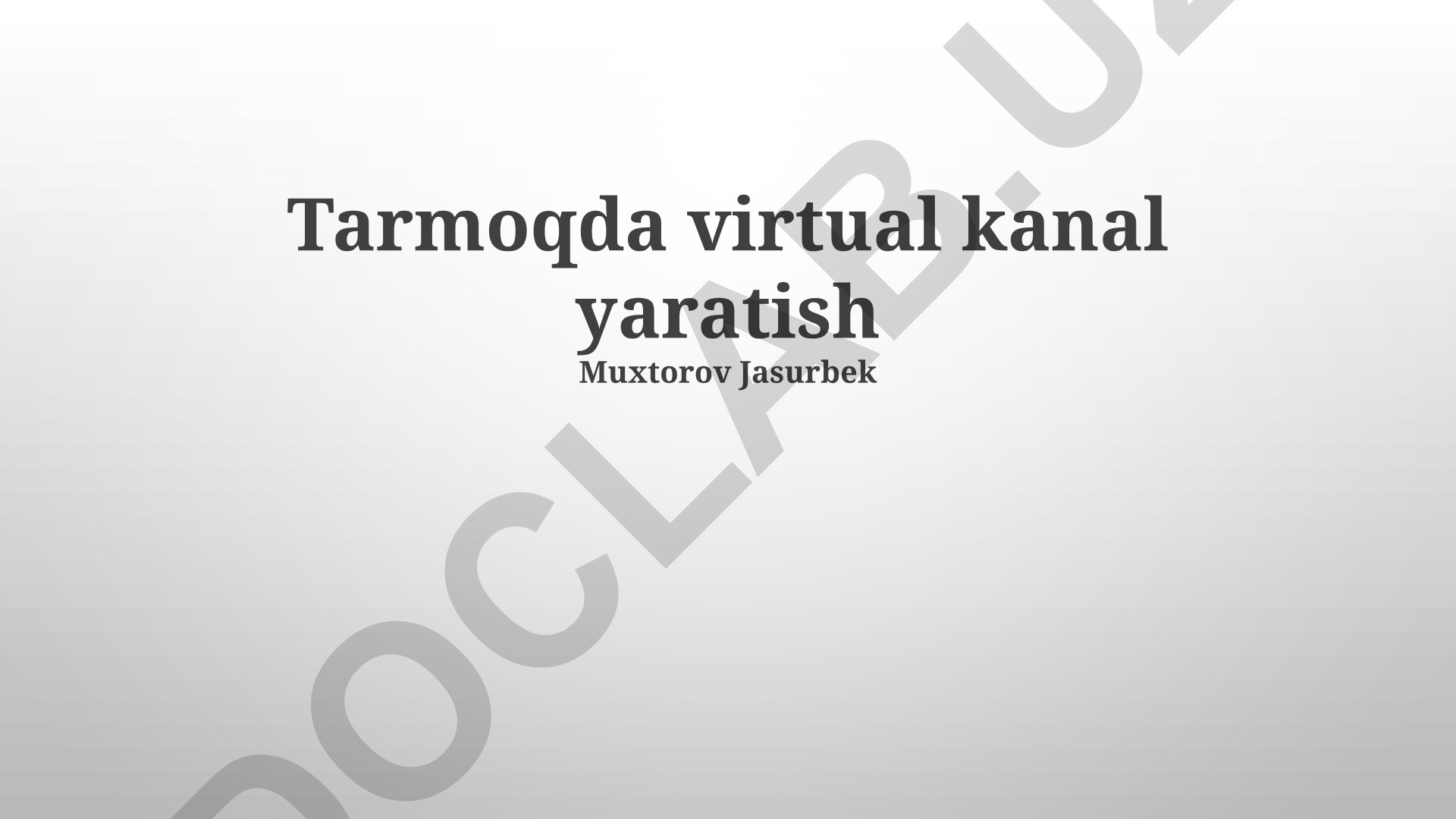 Tarmoqda virtual kanal yaratish texnik jihatlari va monitoringi