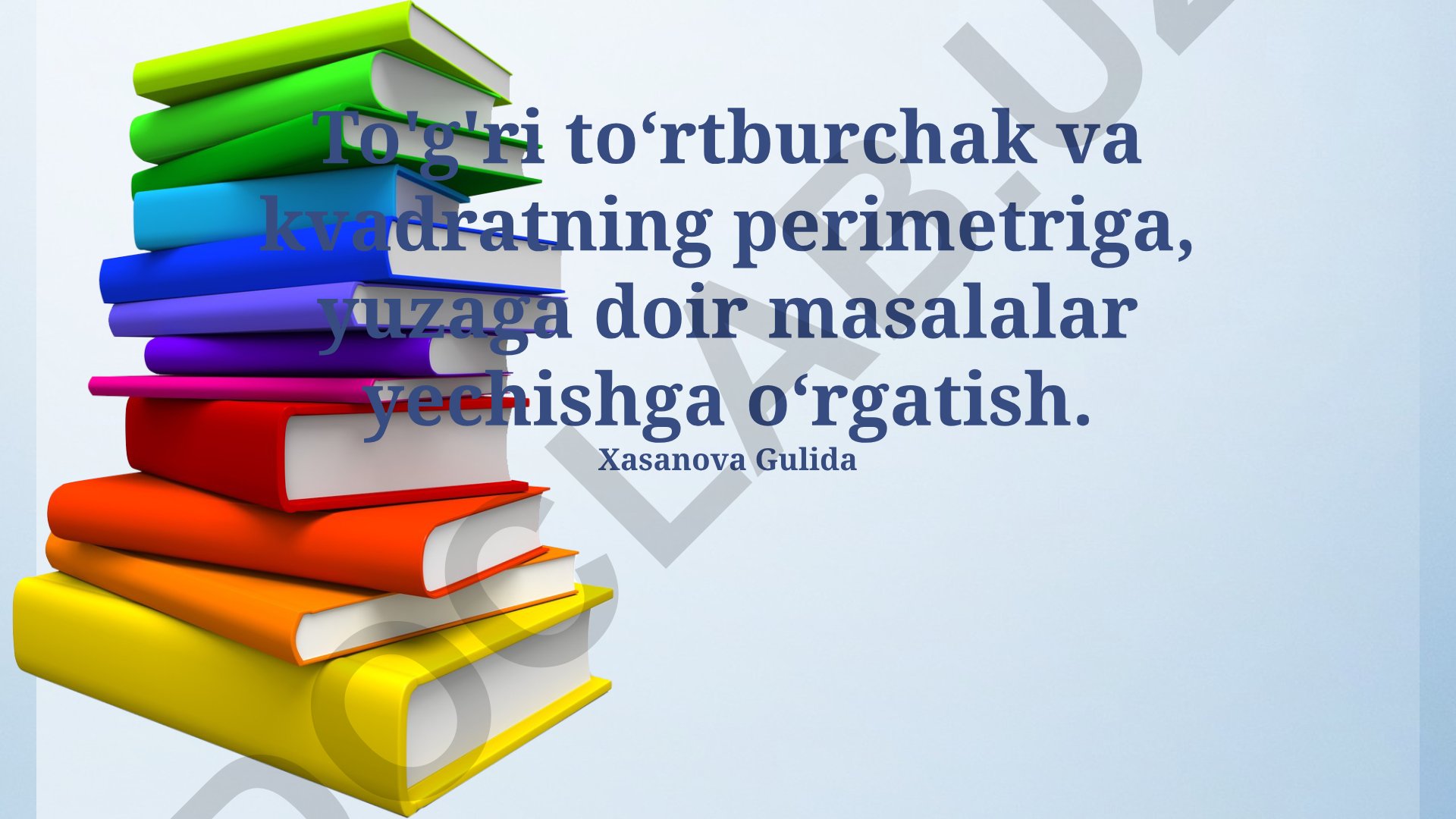 To'g'ri to'rtburchak va kvadratning perimetri va yuzasini hisoblash