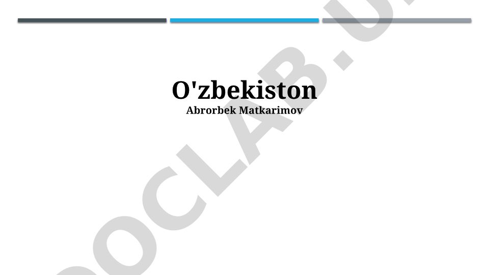 Oʻzbekistonning tarixiy merosi, madaniyati va iqtisodiyoti