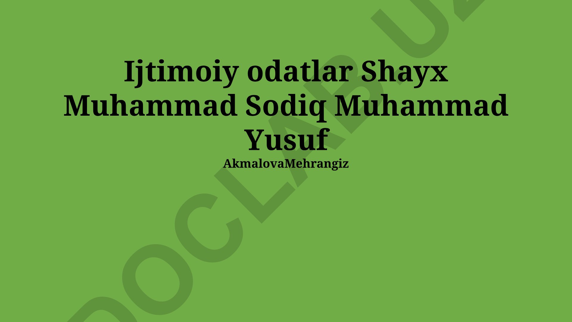Ijtimoiy odatlar va jamoat hayotining odoblari