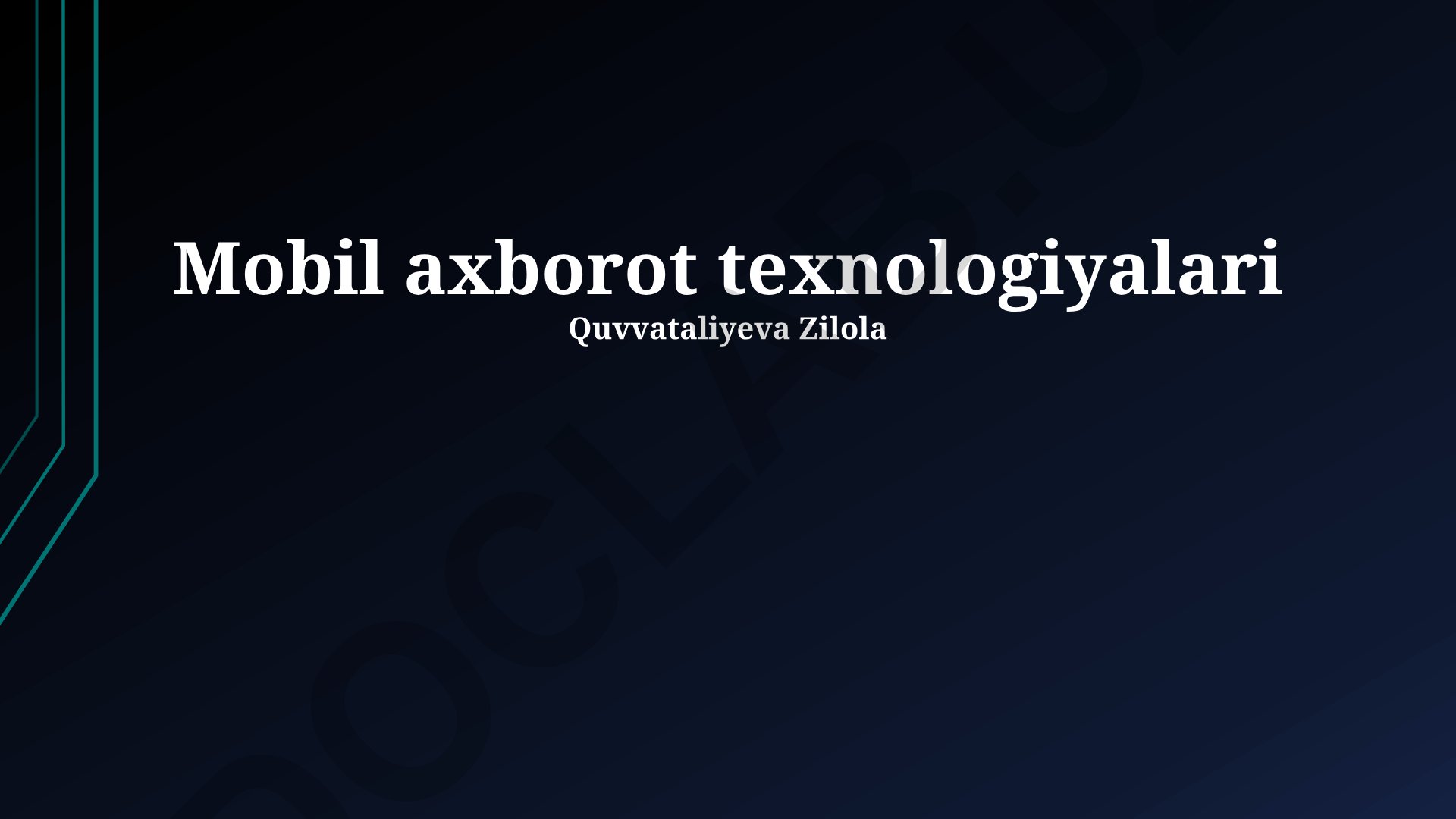 Mobil axborot texnologiyalari: Umumiy koʻrinish, qoʻllanilishi va kelajak tendentsiyalari