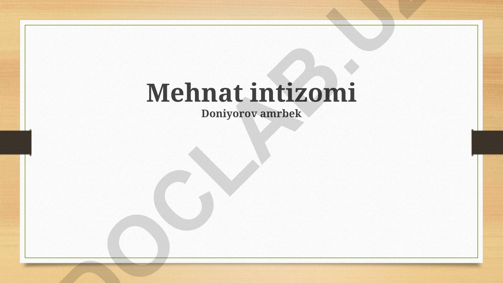 Mehnat intizomi tushunchasi, usullari va buzilishi oqibatlari