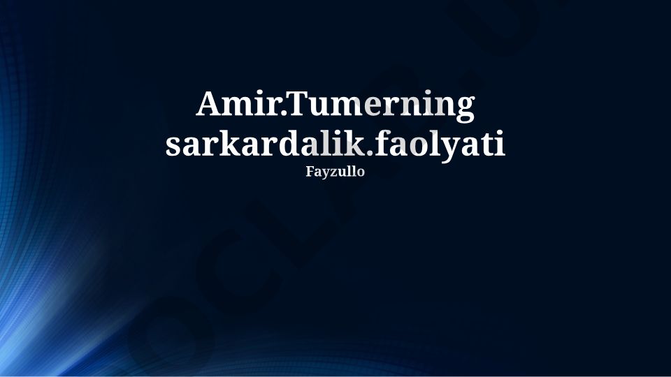 Amir Temurning harbiy faoliyati va qo'shin tuzilishi
