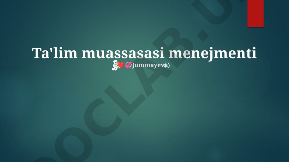 Ta'lim muassasasi menejmenti