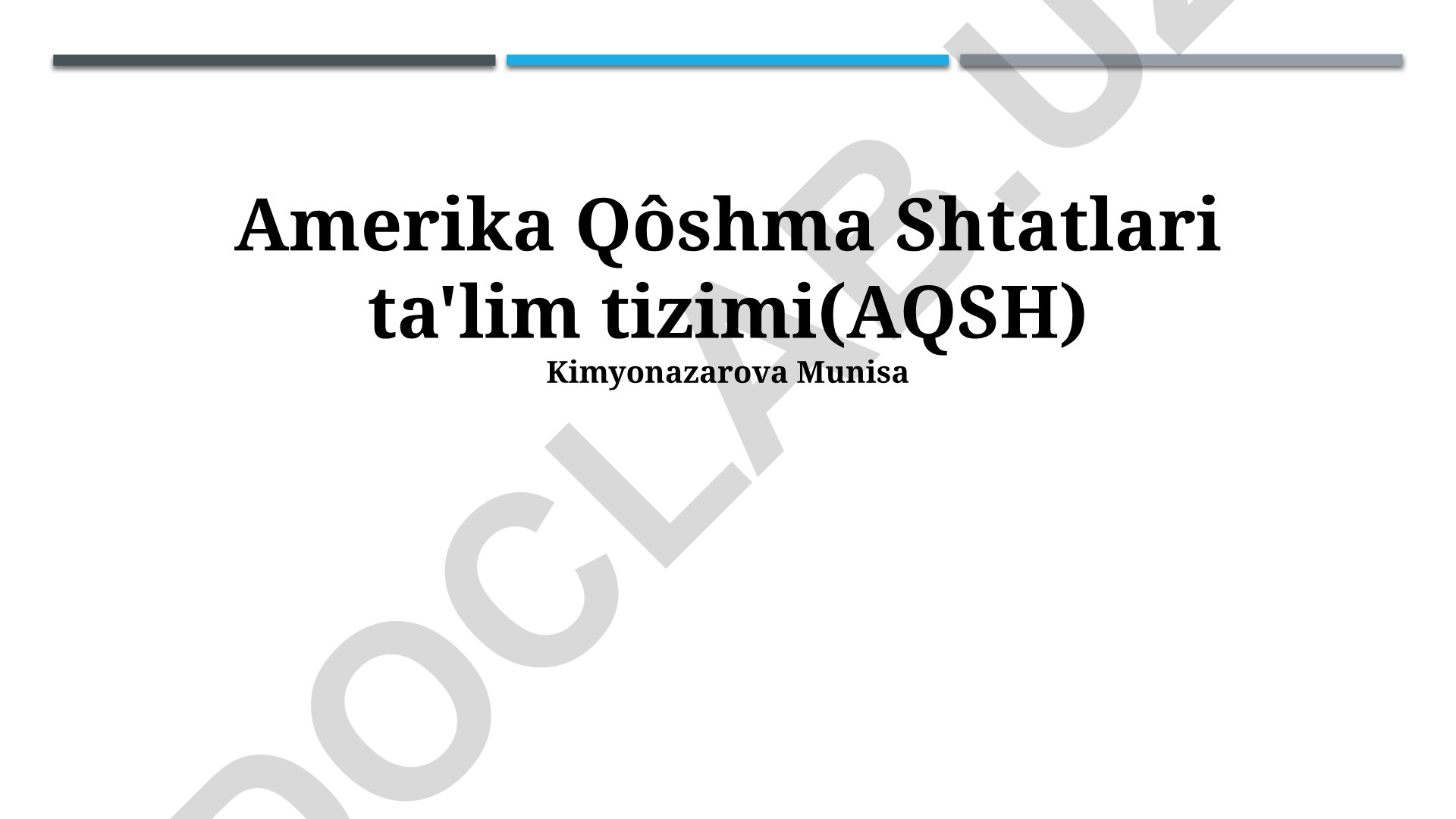Amerika Qo'shma Shtatlari ta'lim tizimi