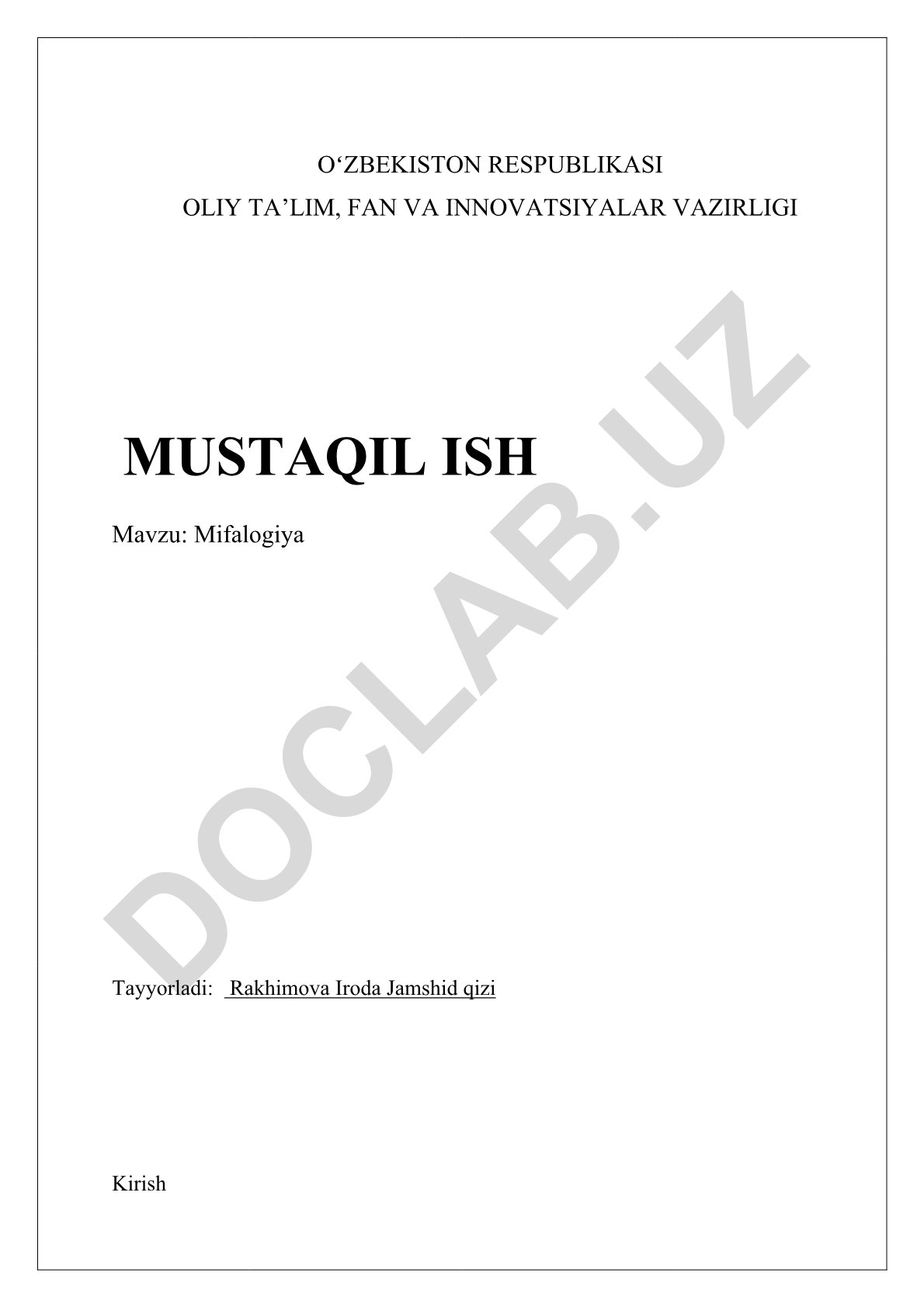 Mifologiya
