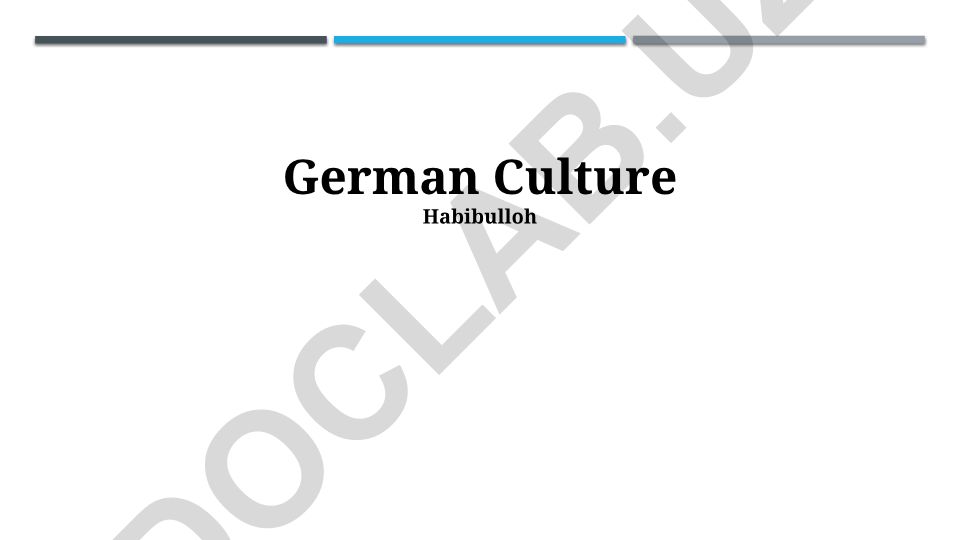 Germaniya madaniyati: san'at, tarix va zamonaviy jamiyat